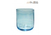 Glass 465/10  Spiral Turquoise - Handmade Colour Glass, Spiral, Turquoise, Capacity 12 oz. (350 ML.)